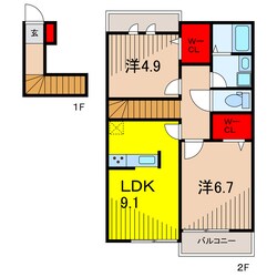 アローキャニオンKAOLの物件間取画像